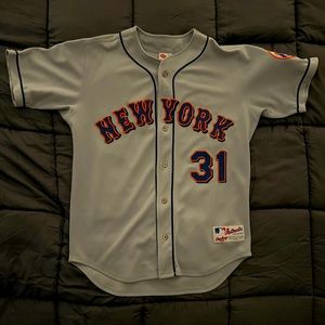 New York Mets Authentic Mike Piazza Gray Road Jersey Size 44